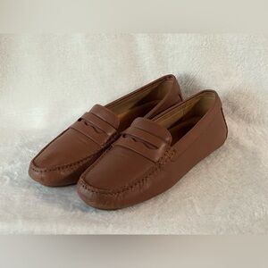 Naturalizer Womens Natasha Leather Closed Toe Loafers Tan Sz 8.5